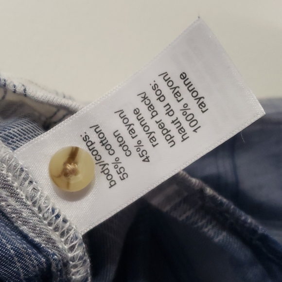 Maurices Blue White Plaid Floral Long Sleeve Button Down Shirt XXL Womens - Picture 5 of 5